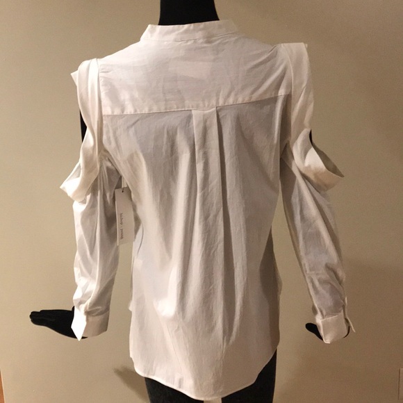 Bishop + Young Cuffed Cold Shoulder Button Down - Picture 5 of 5
